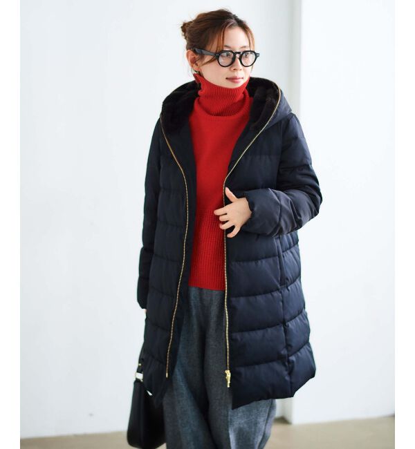  「ファーフードロングダウン」|ダウン|