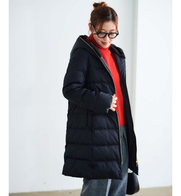  「ファーフードロングダウン」|ダウン|