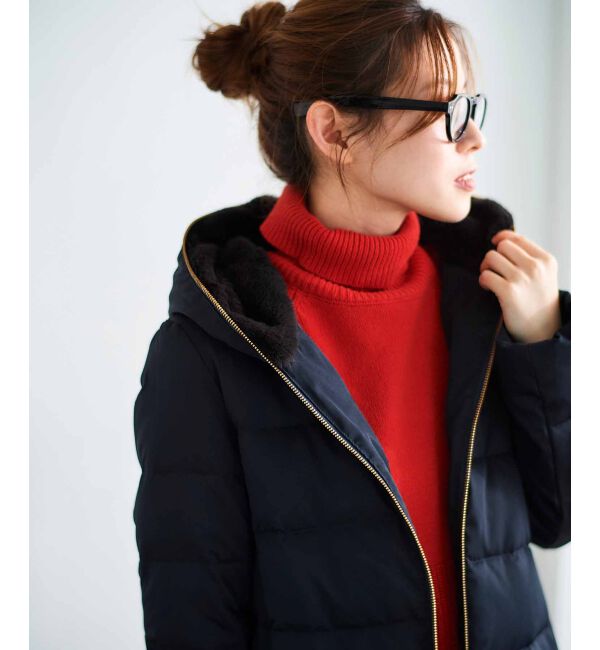  「ファーフードロングダウン」|ダウン|