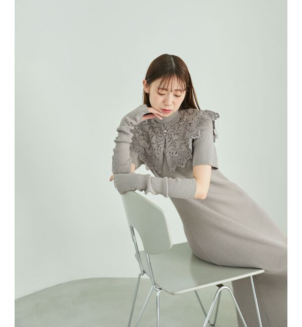 MAJESTICLEGON「レースカラーマルチwayニットワンピ」|その他|