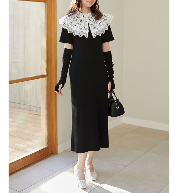 MAJESTICLEGON「レースカラーマルチwayニットワンピ」|その他|