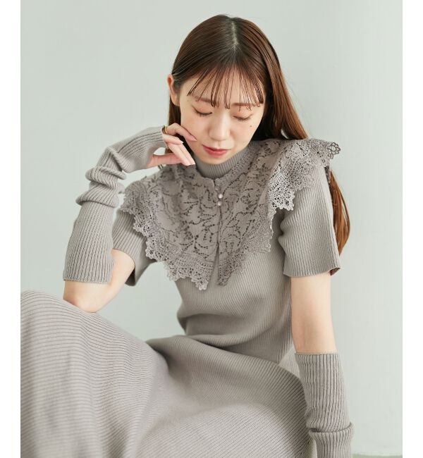 MAJESTICLEGON「レースカラーマルチwayニットワンピ」|その他|