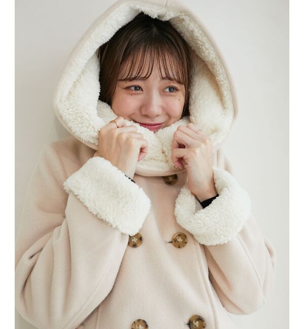 MAJESTICLEGON「フードボアコート」|ダウン|