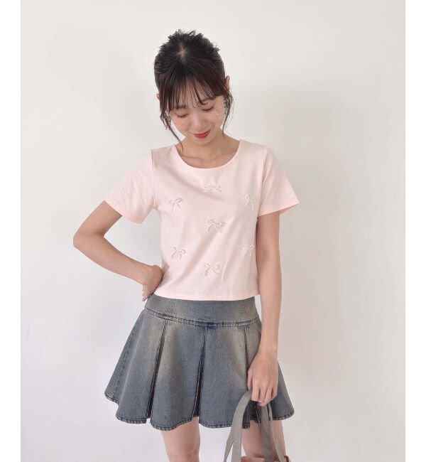 MAJESTICLEGON「ハローキティ パールリボンT」|Tシャツ・カットソー|