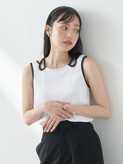 earth music&ecology「バッククロスタンクトップ」|インナー|