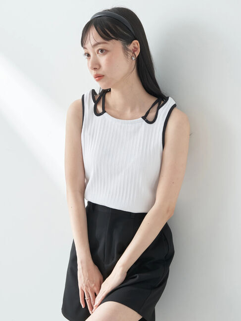 earth music&ecology「バッククロスタンクトップ」|インナー|