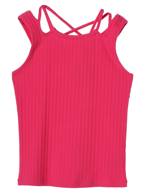 earth music&ecology「バッククロスタンクトップ」|インナー|Pink