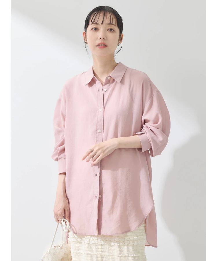 earth music&ecology「シアーシャツ」|シャツ・ブラウス|Pink