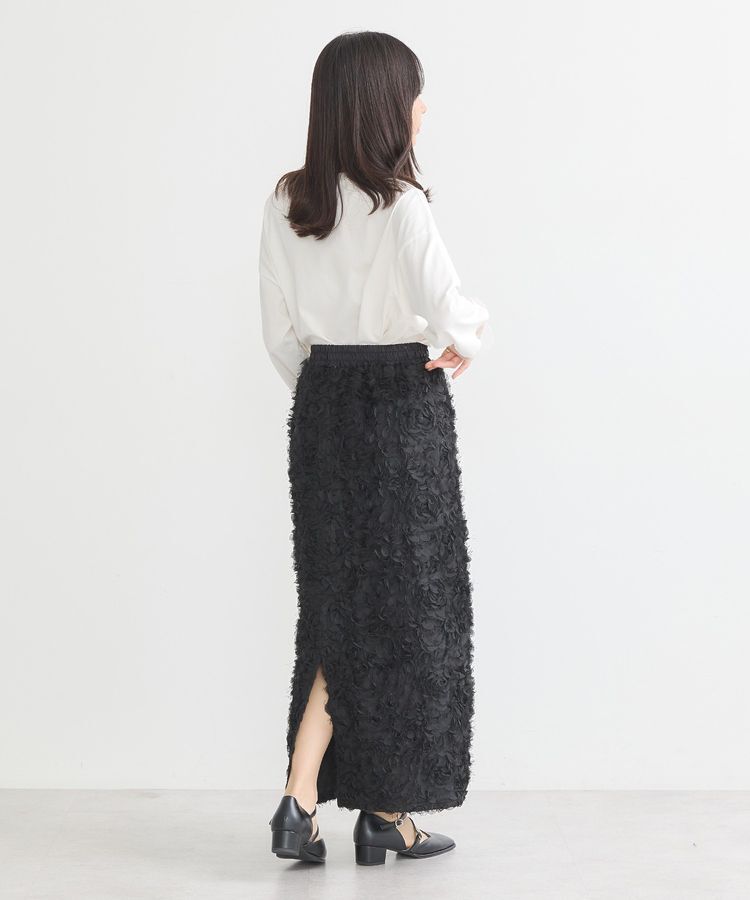 earth music&ecology「フラワーチュールナロースカート」|タイト|