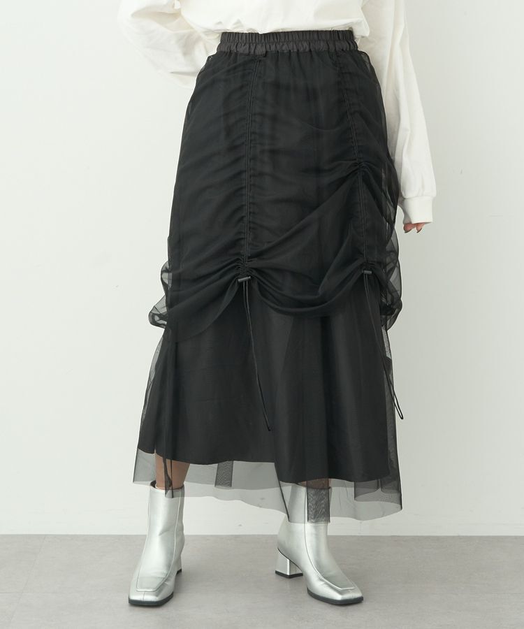 earth music&ecology「2wayドロストチュールスカート」|スカート|