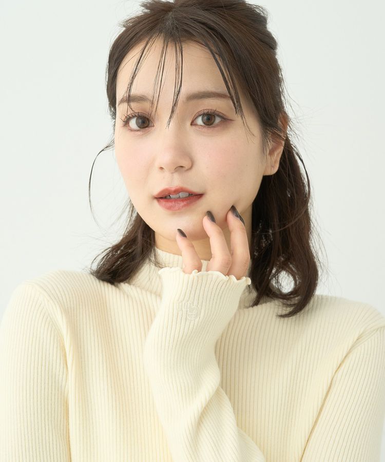 earth music&ecology「袖口刺繍リブニットプルオーバー」|ニット・セーター|