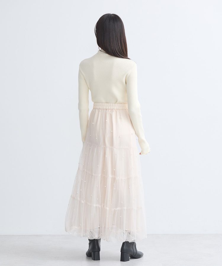 earth music&ecology「袖口刺繍リブニットプルオーバー」|ニット・セーター|