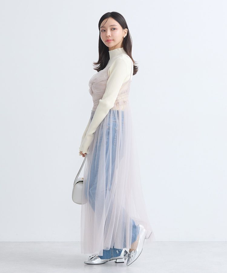 earth music&ecology「袖口刺繍リブニットプルオーバー」|ニット・セーター|