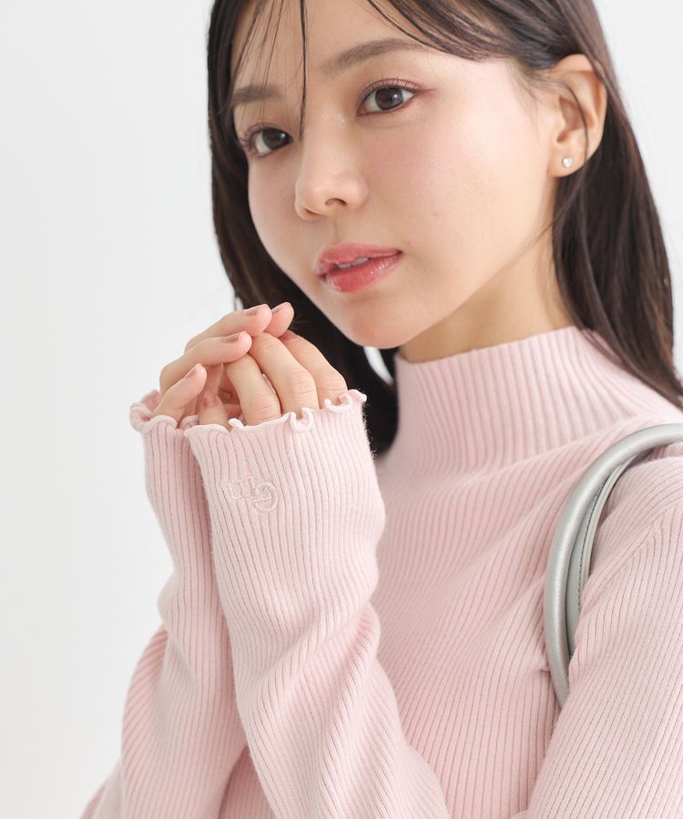 earth music&ecology「袖口刺繍リブニットプルオーバー」|ニット・セーター|