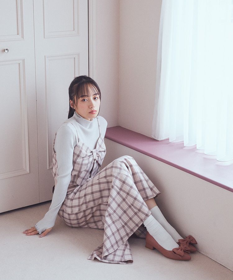 earth music&ecology「袖口刺繍リブニットプルオーバー」|ニット・セーター|