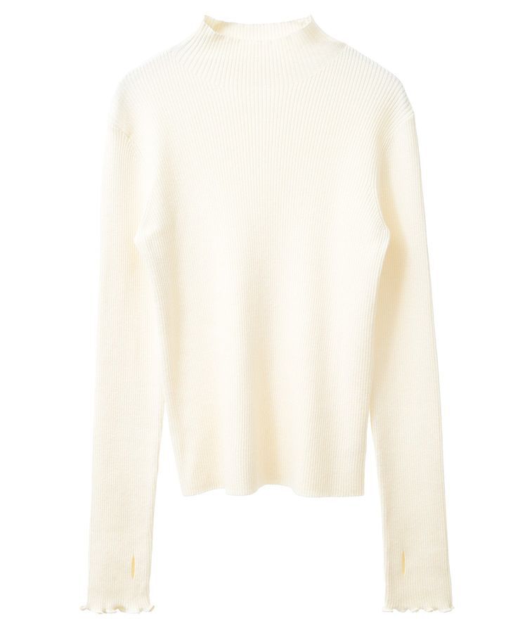 earth music&ecology「袖口刺繍リブニットプルオーバー」|ニット・セーター|