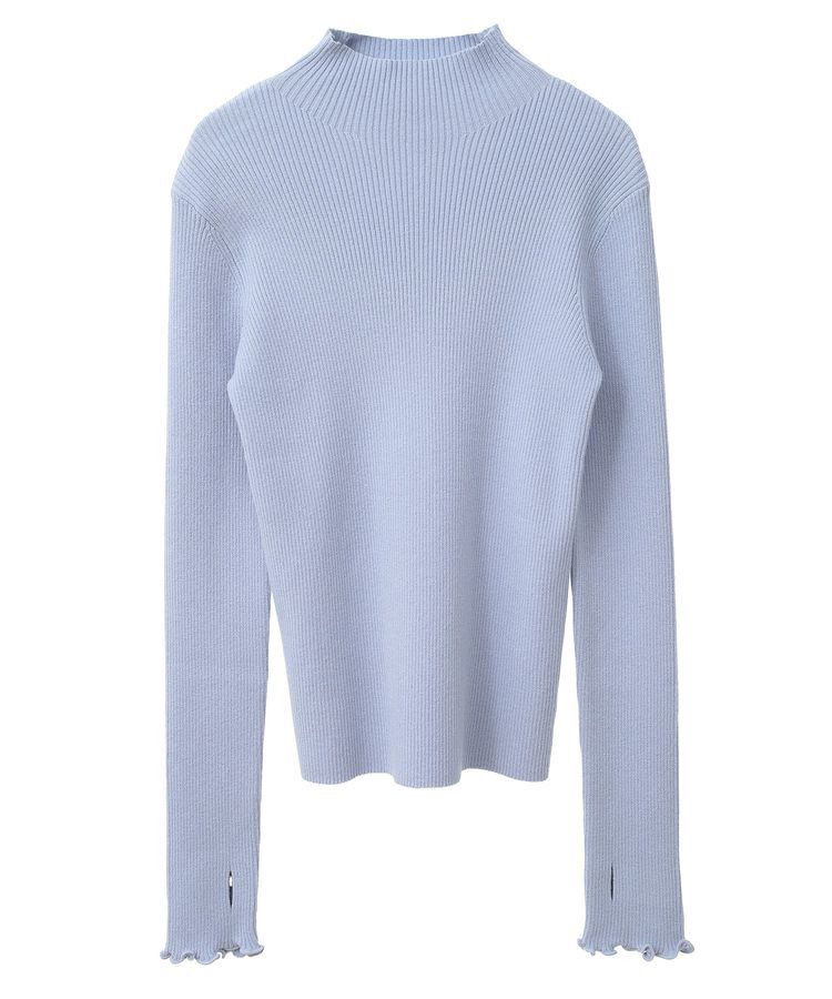 earth music&ecology「袖口刺繍リブニットプルオーバー」|ニット・セーター|