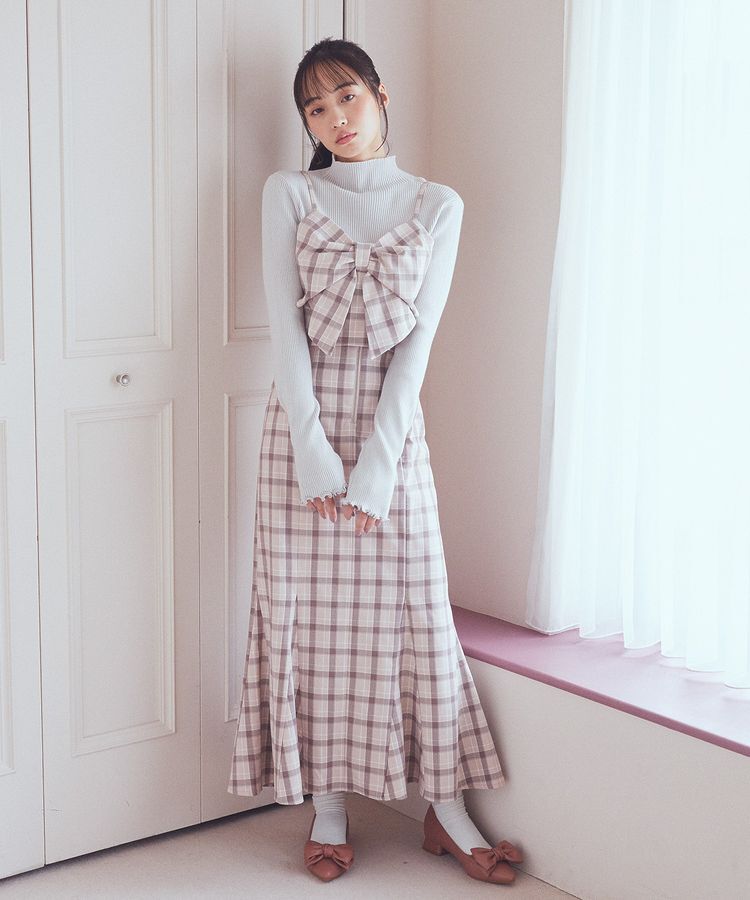 earth music&ecology「袖口刺繍リブニットプルオーバー」|ニット・セーター|