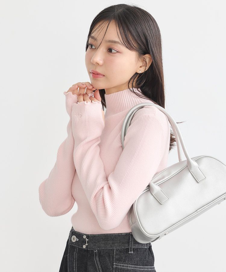 earth music&ecology「袖口刺繍リブニットプルオーバー」|ニット・セーター|