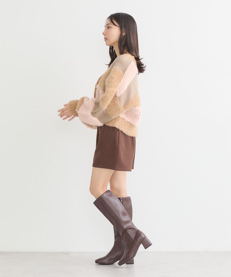 earth music&ecology「フェザーミックスインターシャカーディガン」|カーディガン|