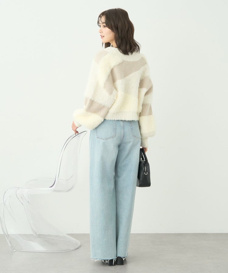 earth music&ecology「フェザーミックスインターシャカーディガン」|カーディガン|