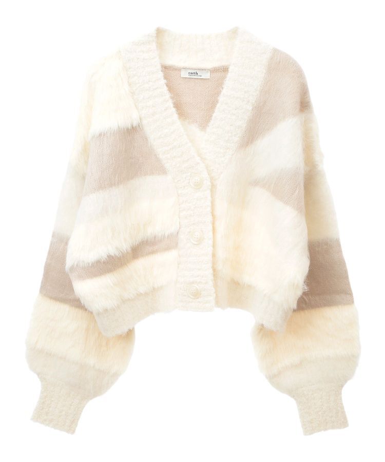earth music&ecology「フェザーミックスインターシャカーディガン」|カーディガン|