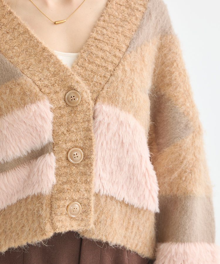 earth music&ecology「フェザーミックスインターシャカーディガン」|カーディガン|