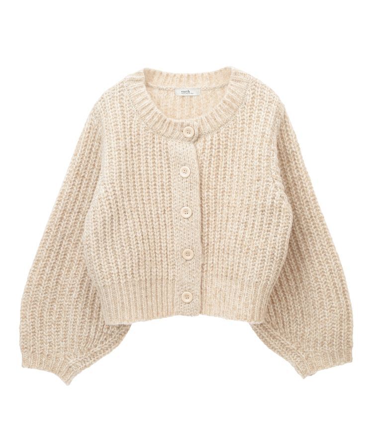 earth music&ecology「ローゲージニットショートカーディガン」|カーディガン|