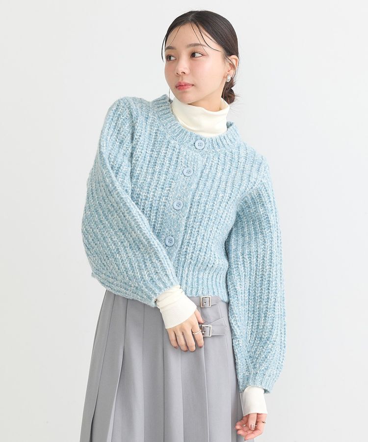 earth music&ecology「ローゲージニットショートカーディガン」|カーディガン|