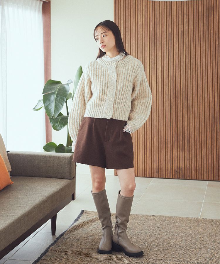 earth music&ecology「ローゲージニットショートカーディガン」|カーディガン|