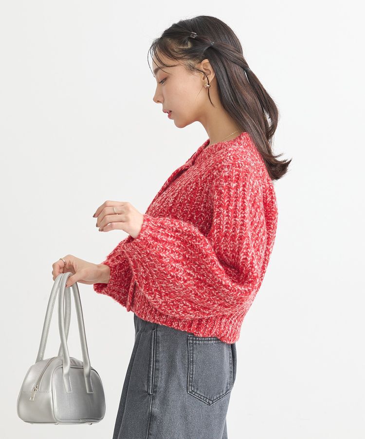 earth music&ecology「ローゲージニットショートカーディガン」|カーディガン|