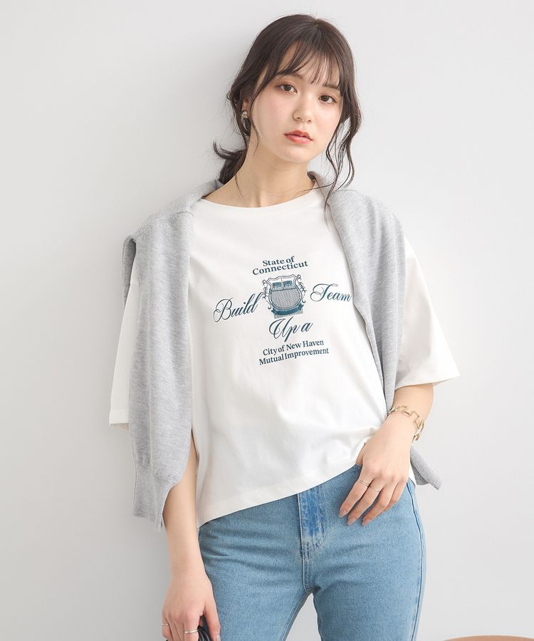 earth music&ecology「UVカット加工クルーネックニットカーディガン」|カーディガン|