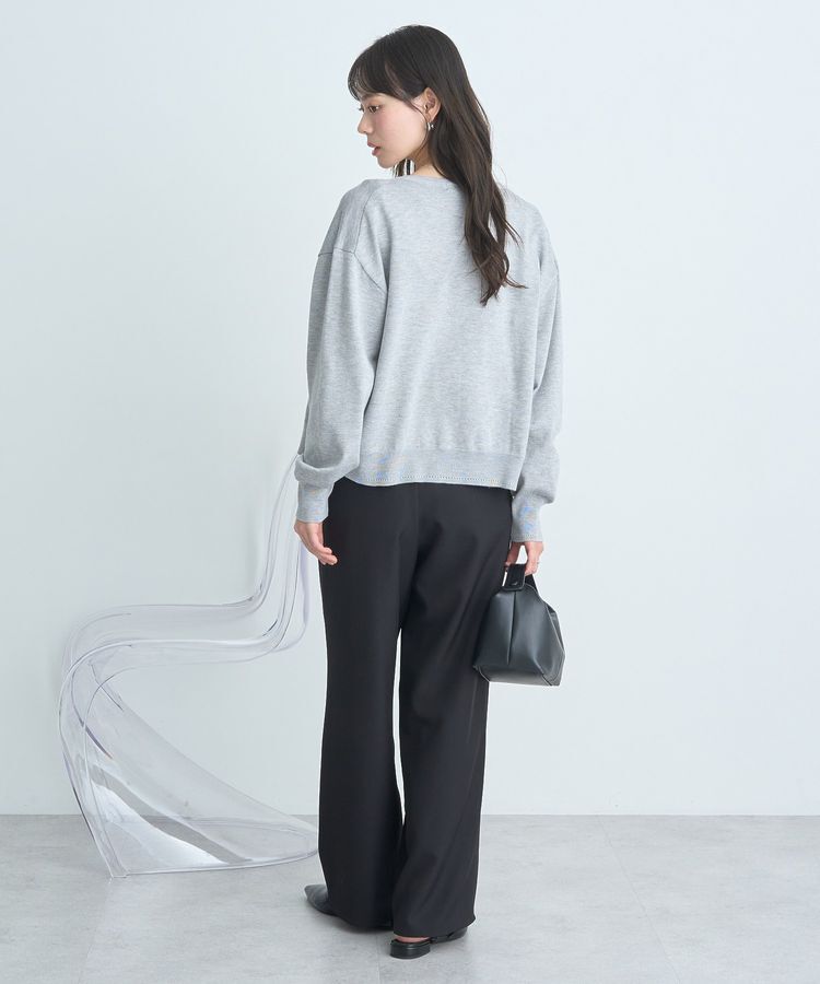 earth music&ecology「UVカット加工クルーネックニットカーディガン」|カーディガン|