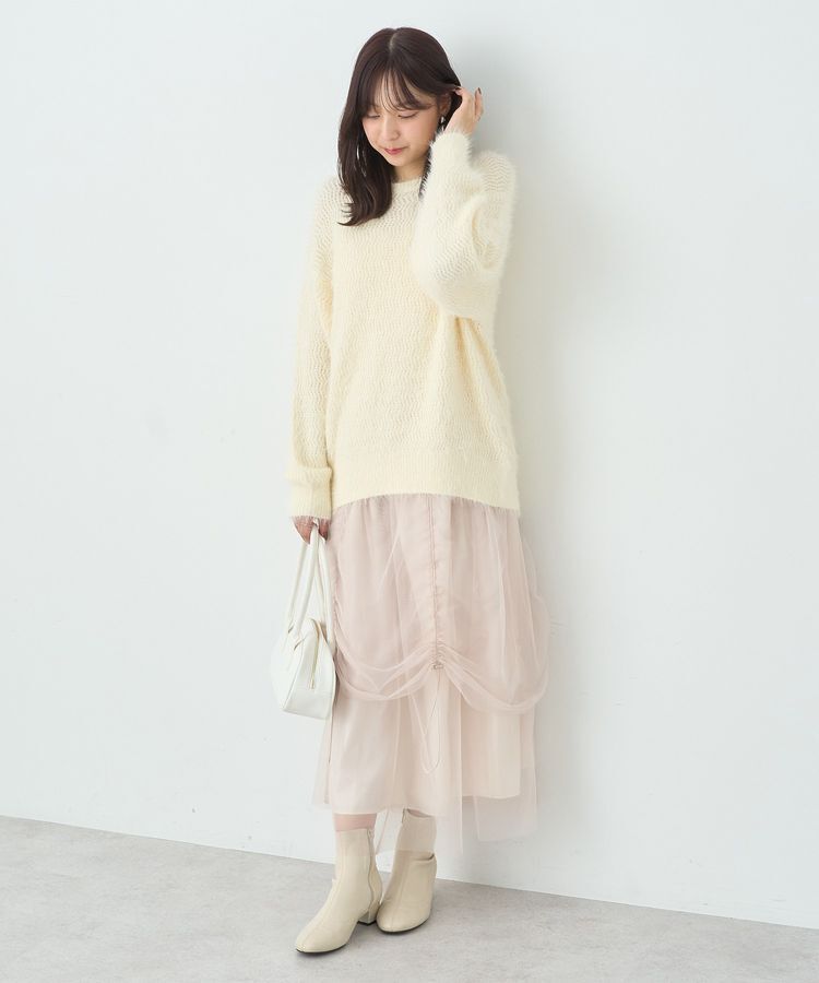 earth music&ecology「モヘヤライクレースニット」|ニット・セーター|