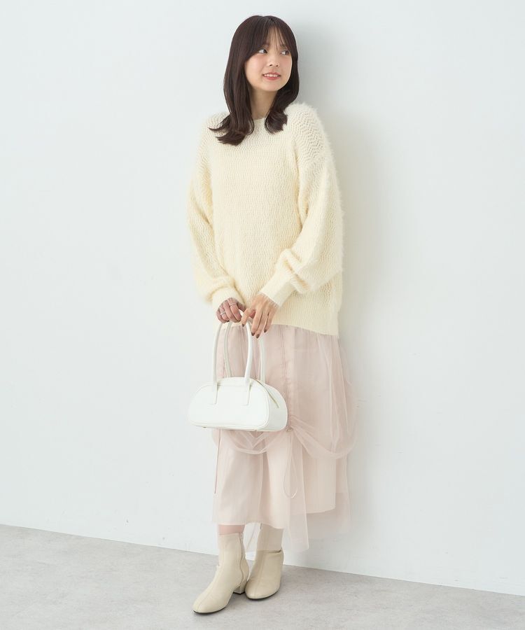 earth music&ecology「モヘヤライクレースニット」|ニット・セーター|