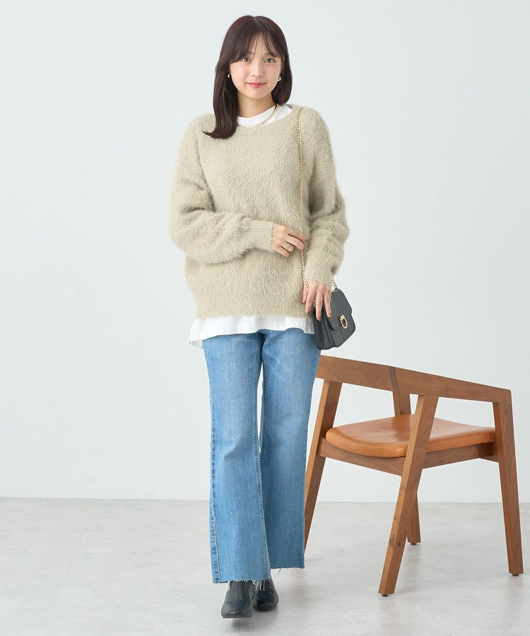 earth music&ecology「モヘヤライクレースニット」|ニット・セーター|