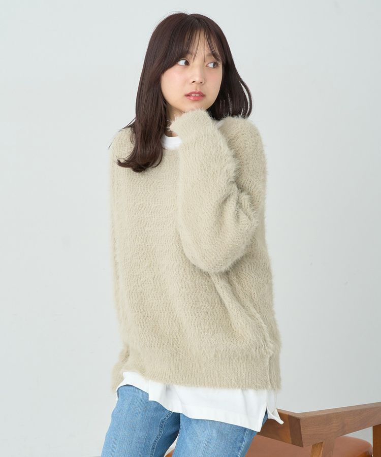 earth music&ecology「モヘヤライクレースニット」|ニット・セーター|