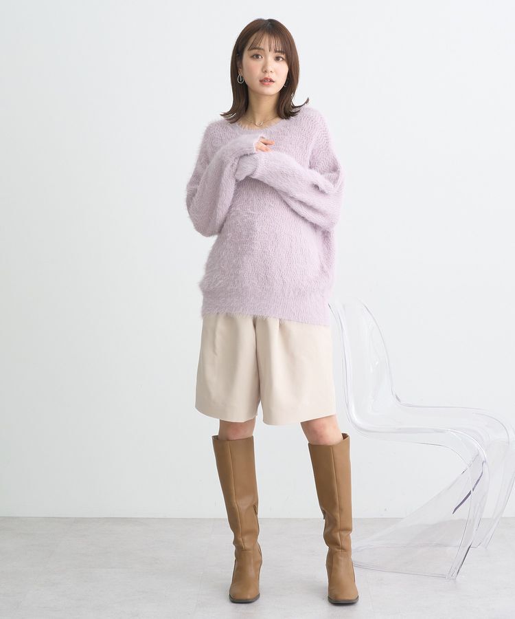 earth music&ecology「モヘヤライクレースニット」|ニット・セーター|