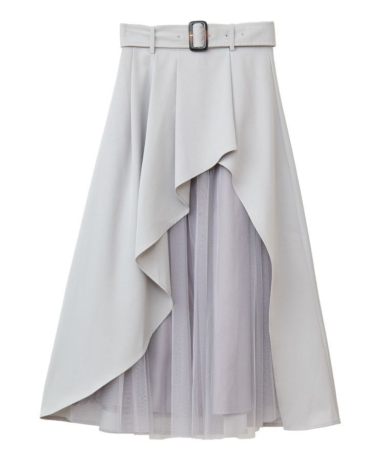 earth music&ecology「チュールドッキングイレヘムスカート」|フレア|