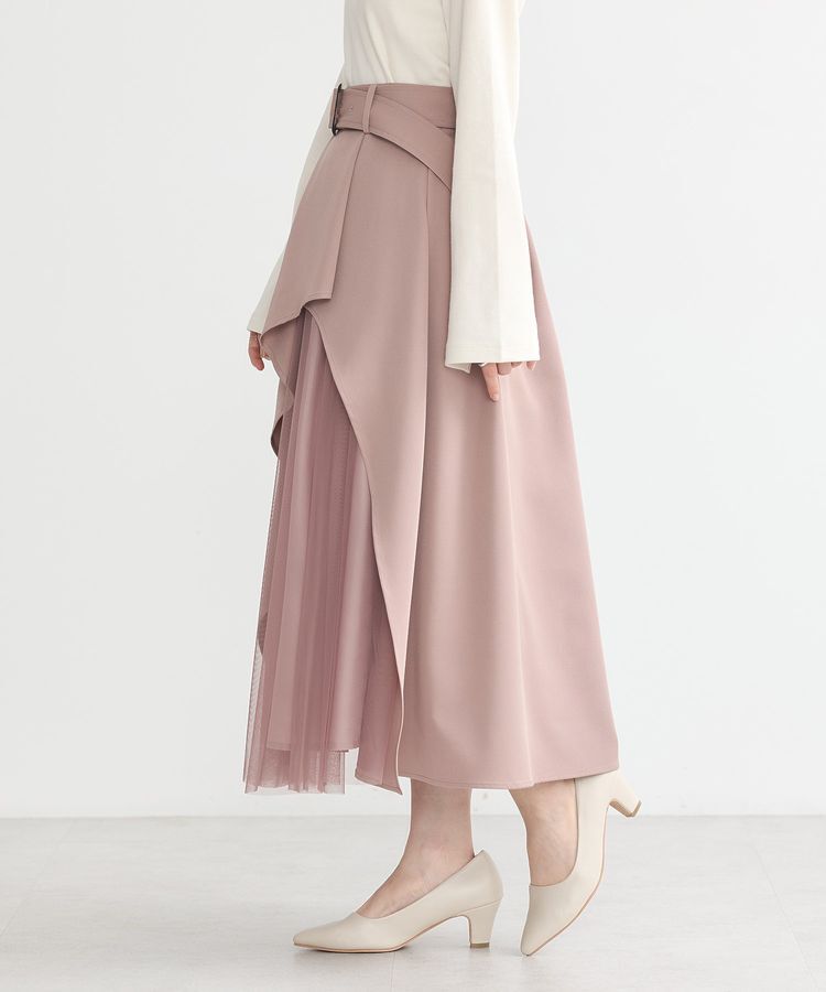 earth music&ecology「チュールドッキングイレヘムスカート」|フレア|