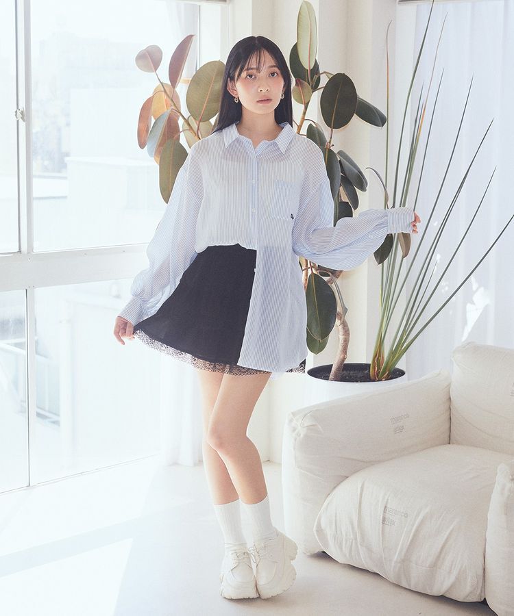 earth music&ecology「ティアードレースミニスカート」|スカート|