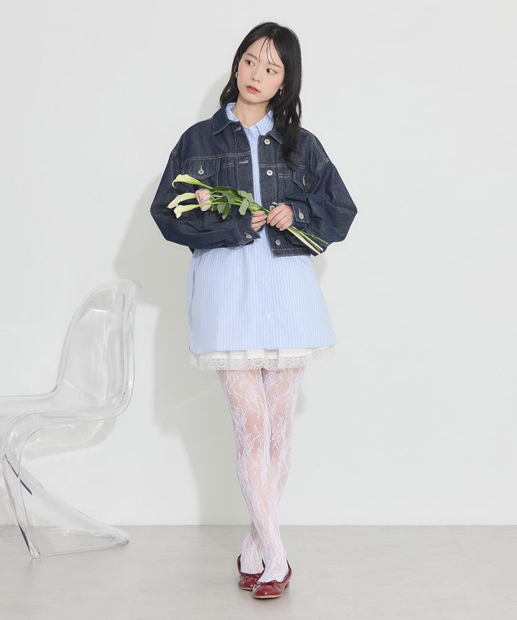 earth music&ecology「ティアードレースミニスカート」|スカート|