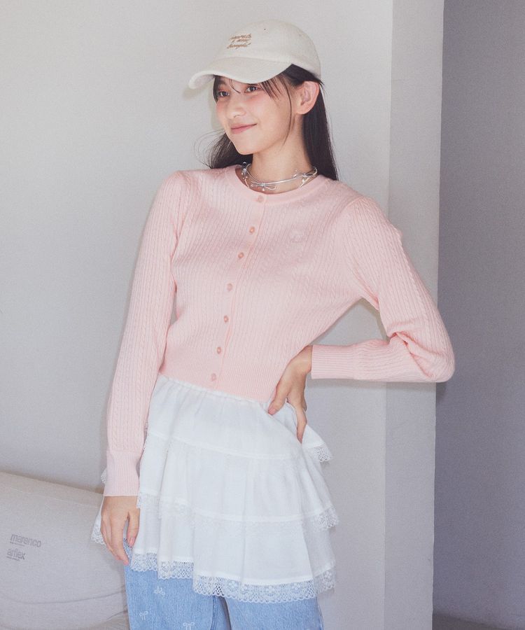 earth music&ecology「ティアードレースミニスカート」|スカート|