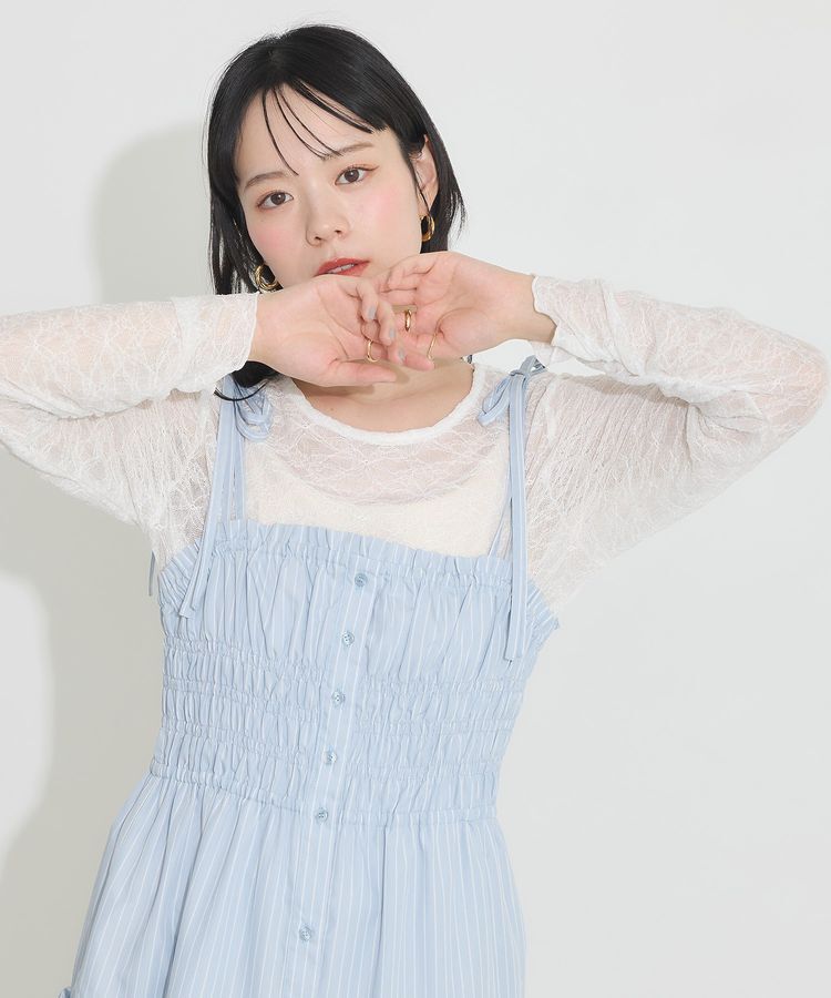 earth music&ecology「シアーレースプルオーバー」|Tシャツ・カットソー|