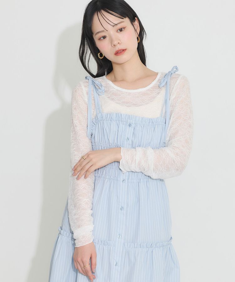 earth music&ecology「シアーレースプルオーバー」|Tシャツ・カットソー|