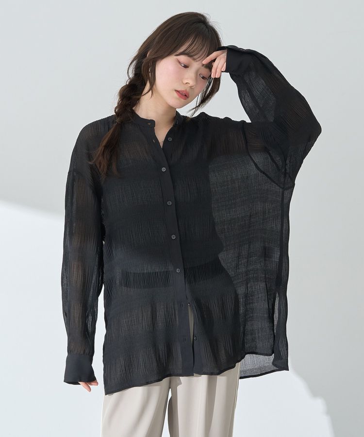 earth music&ecology「マジョリカプリーツレギュラーシャツ」|シャツ・ブラウス|