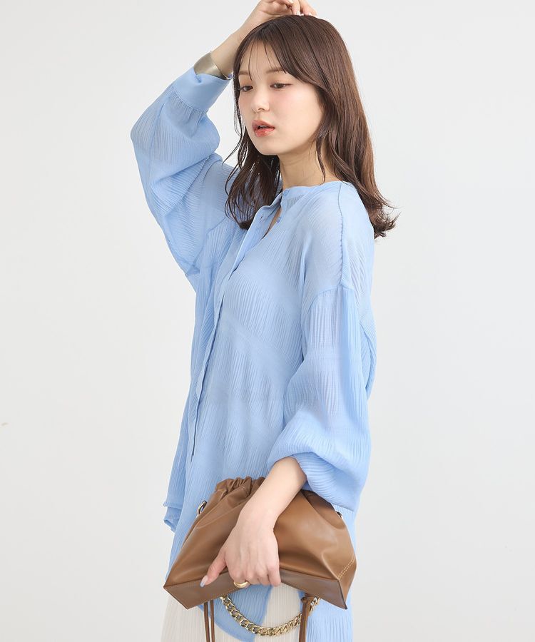 earth music&ecology「マジョリカプリーツレギュラーシャツ」|シャツ・ブラウス|