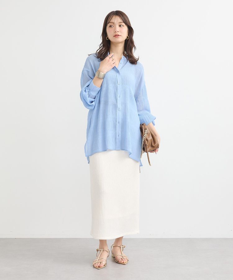 earth music&ecology「マジョリカプリーツレギュラーシャツ」|シャツ・ブラウス|