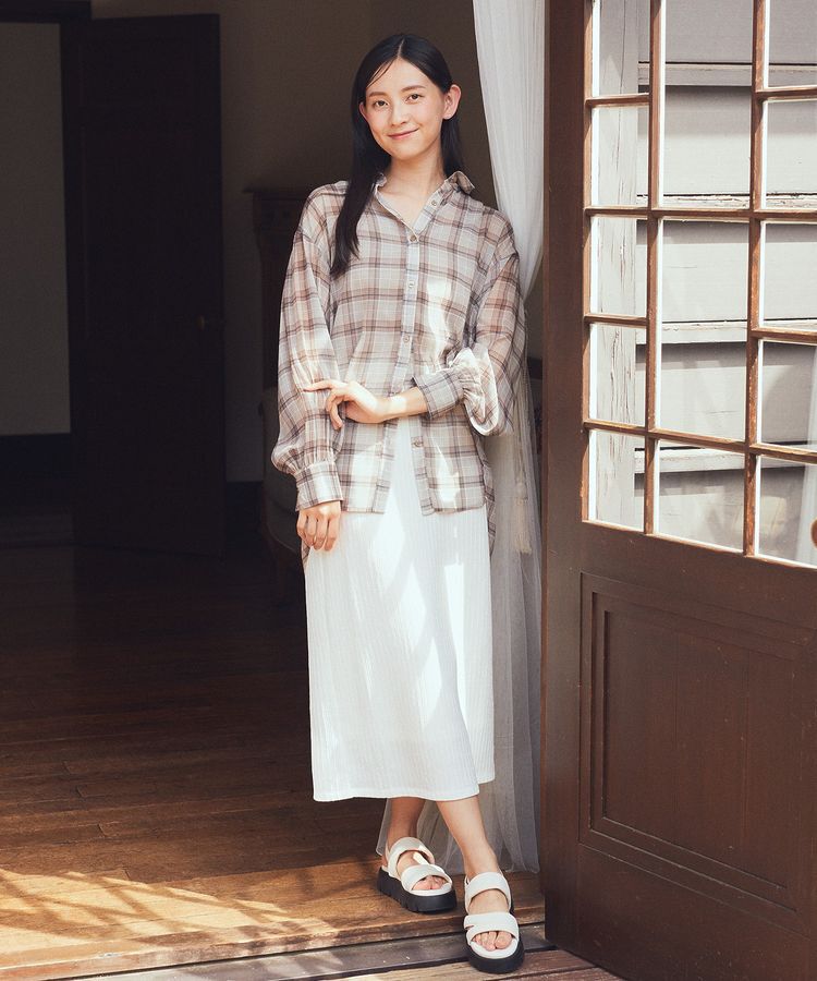 earth music&ecology「シアーチェックシャツ」|シャツ・ブラウス|