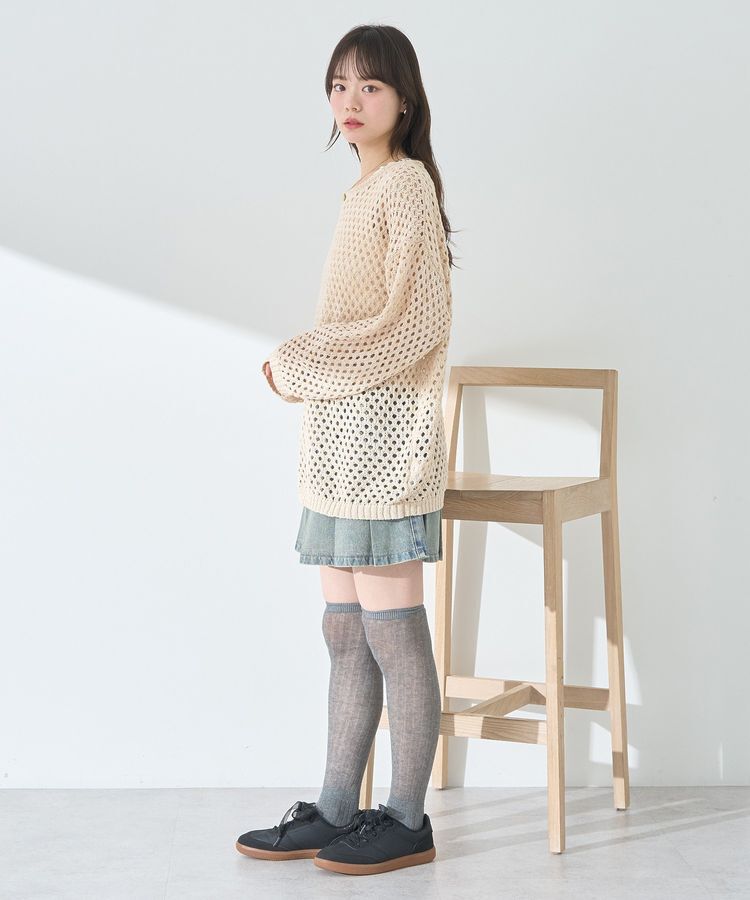 earth music&ecology「カラーメッシュプルオーバー」|チュニック|